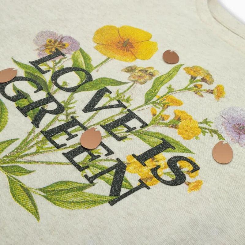 Polera De Niña Floreal Con Pequeñas Hojas Colgante - Louicid