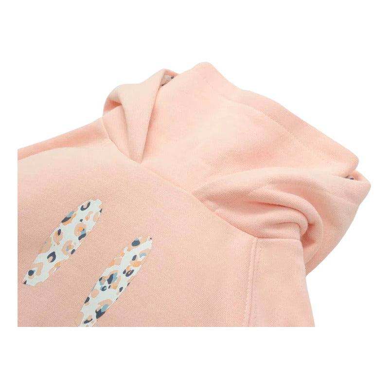 Polerón De Bebé Niña Rosado Con Gorro - Louicid