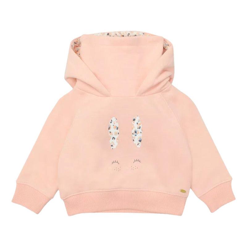Polerón De Bebé Niña Rosado Con Gorro - Louicid