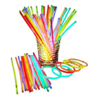 Pack 100 Pulseras Flúor Neón Tik Tok Brillan En Oscuridad - Louicid