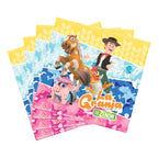 Vista del pack de 12 servilletas de La Granja de Zenón para decoración de cumpleaños - Louicid