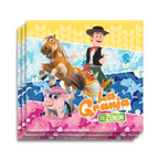 Pack frontal de servilletas temáticas de La Granja de Zenón, ideal para fiestas infantiles - Louicid