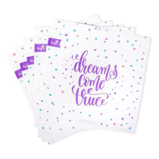Servilleta con diseño de sirena tornasol, perfecta para fiestas temáticas y cumpleaños - Louicid