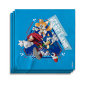 ack de 12 servilletas temáticas de Sonic el Erizo, ideal para decorar mesas en celebraciones infantiles - Louicid