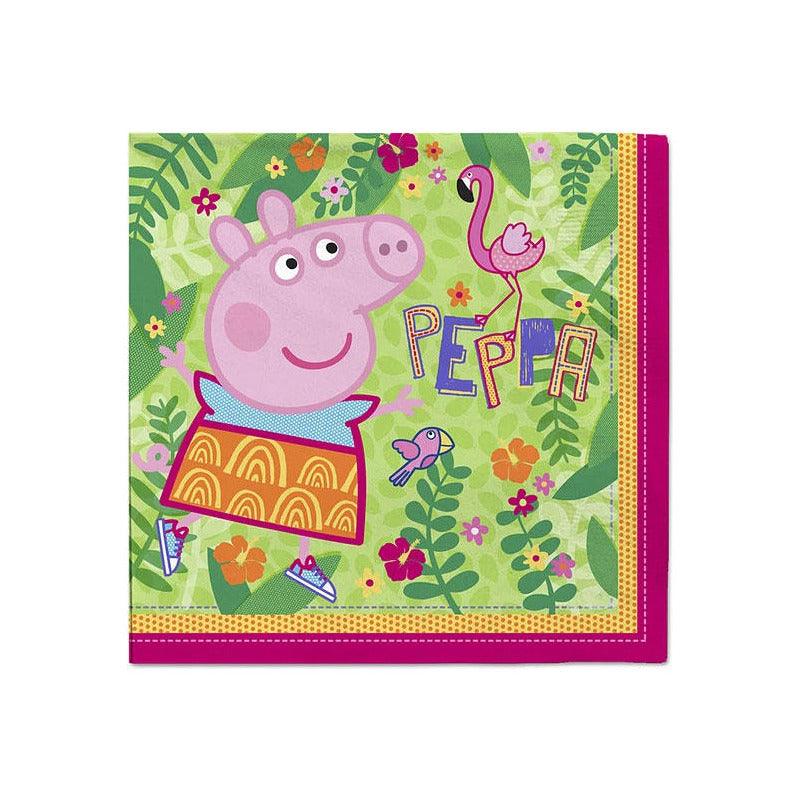 Set 12 Servilletas Peppa Pig 33x33cm Para Cumpleaños - Louicid