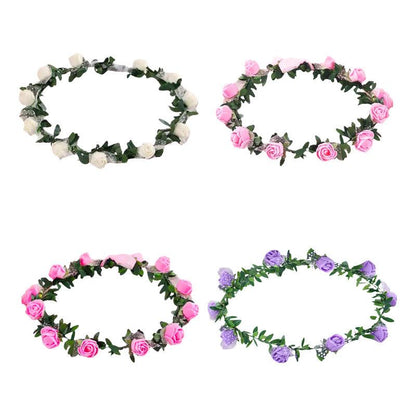 Set 4 Cintillos Diadema Con Rosas Para Niñas - Louicid