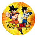 Set 6 Platos Cartón Dragon Ball Super 18cm Para Cumpleaños Infantil - Louicid
