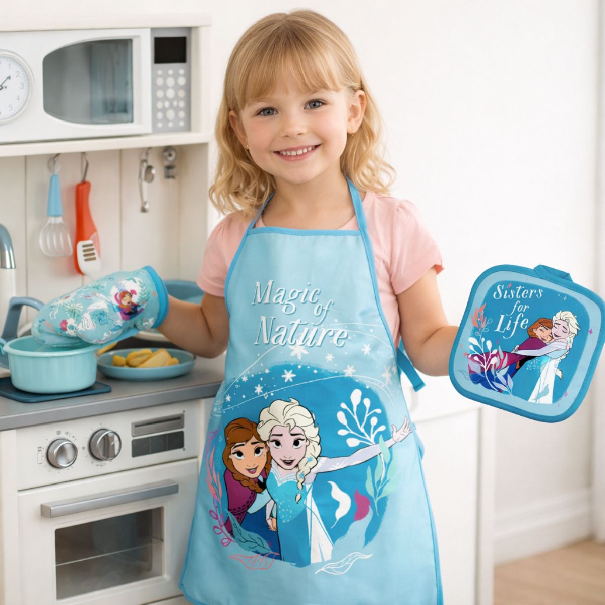 Set Delantal De Chef Infantil Frozen Disney 3 Piezas Cocina - Louicid