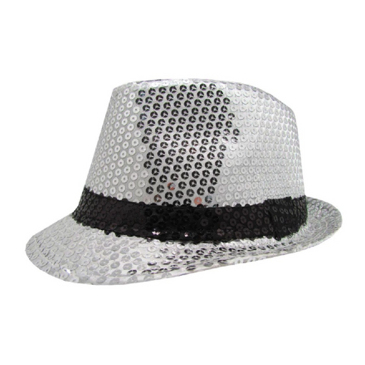 Sombrero infantil con lentejuelas plateadas para fiestas y disfraces - Louicid
