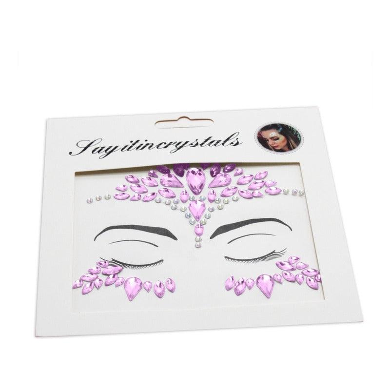 Sticker De Gemas Para Cara Y Cuerpo Variedad De Colores - Louicid