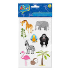 Stickers Figura De Animales De La Selva Goma Eva Con Adhesivo - Louicid