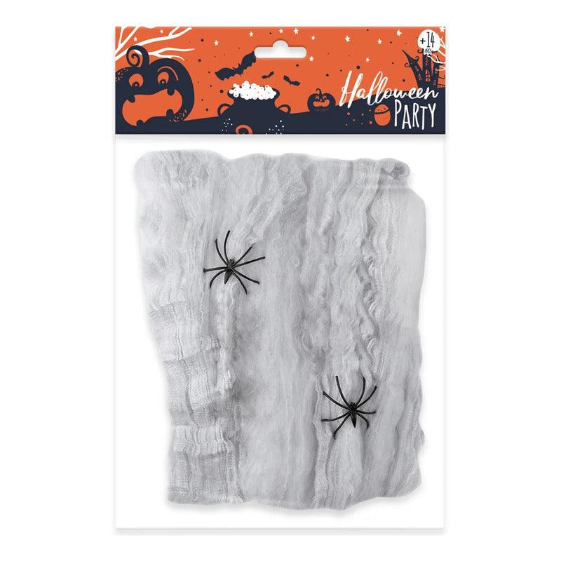 Set Telaraña 20gr Blanco Para Halloween Big Party - Louicid