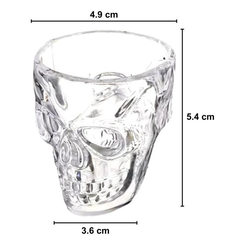 aso calavera transparente con medidas detalladas, perfecto para decoraciones temáticas - Louicid