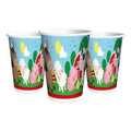 Set 6 Vasos Animalitos La Granja Para Cumpleaños - Louicid