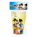 Vista de los vasos con diseño temático de Dragon Ball Super, ideales para celebraciones - Louicid
