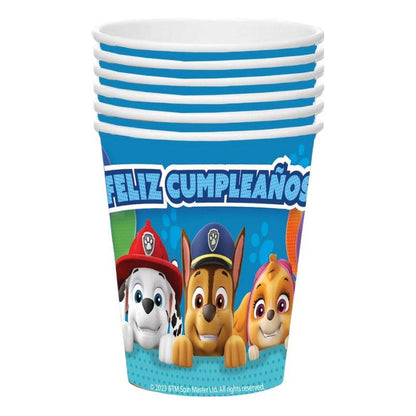 Pack de 6 vasos Paw Patrol de 270cc, ideales para fiestas infantiles temáticas - Louicid