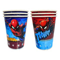 Vasos temáticos de Spiderman con dos diseños distintos, perfectos para decorar fiestas infantiles - Louicid