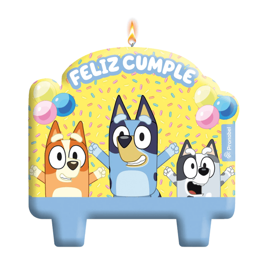 Vela De Cumpleaños Bluey Feliz Cumple - Louicid