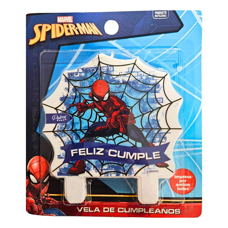 Vela De Spiderman Para Cumpleaños Decoración Torta - Louicid