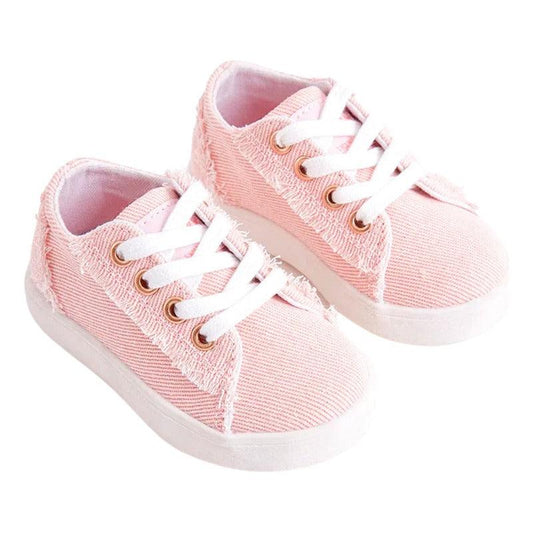 Par de zapatillas urbanas Loba rosado para niña, estilo cómodo y moderno - Louicid